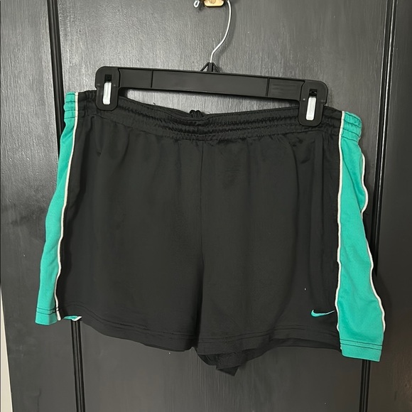 Nike Pants - Nike Black and Green Athletic Shorts Moisture-Wicking